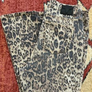 L&B (Lucky & Blessed) Leopard jeans with sequin accents